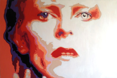 David Bowie Painting titled "David Bowie" by Hans Veltman, Original Art, Oil Mounted on Stretcher frame