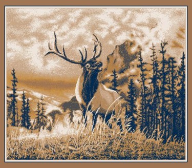 绘画 标题为“驯鹿” 由寒山秋水, 原创艺术品
