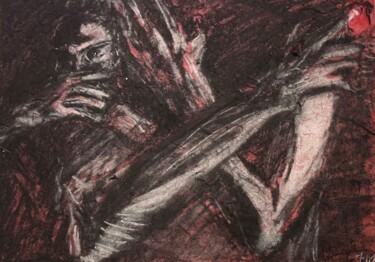 Drawing titled "L’amore" by Haolin Zou, Original Artwork, Charcoal