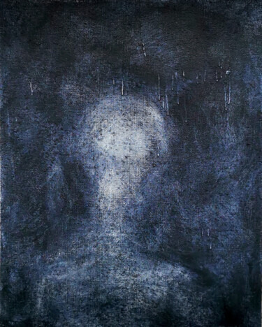 Painting titled "L’anonymat #11" by Haoran Ma, Original Artwork, Oil