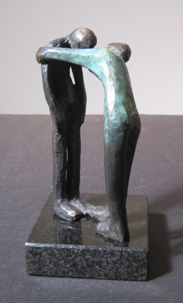 Skulptur mit dem Titel "Help me" von Bozena Happach, Original-Kunstwerk, Metalle