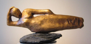 Sculpture intitulée "Venus on the rock" par Bozena Happach, Œuvre d'art originale, Résine