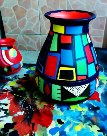Artisanat intitulée "Céramique - Africa…" par Happy Home Atelier, Œuvre d'art originale