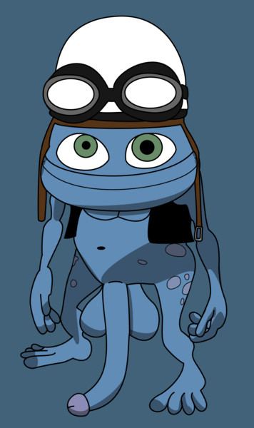 Digital Arts titled "Crazy Frog big dick" by Happy The Red, Original Artwork, 2D Digital Work