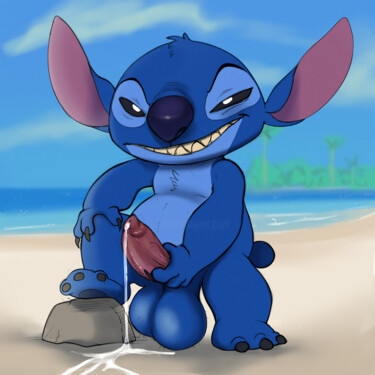 Digital Arts titled "stitch fapping" by Happy The Red, Original Artwork, 2D Digital Work