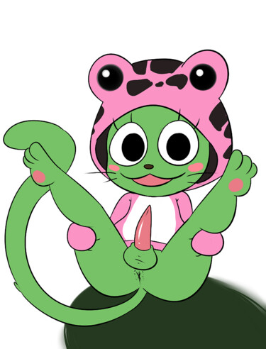 Digital Arts titled "frosch showing off" by Happy The Red, Original Artwork, 2D Digital Work