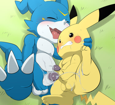 Digital Arts με τίτλο "pikachu and veemon…" από Happy The Red, Αυθεντικά έργα τέχνης, 2D ψηφιακή εργασία