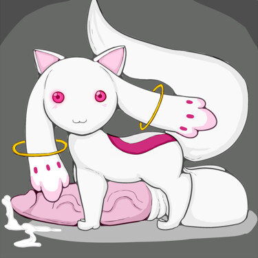 Digital Arts titled "kyubey wants your h…" by Happy The Red, Original Artwork, 2D Digital Work