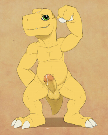 Digital Arts titled "agumon needs your h…" by Happy The Red, Original Artwork, 2D Digital Work