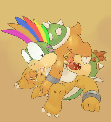 Digital Arts titled "lemmy koopa and bow…" by Happy The Red, Original Artwork, 2D Digital Work