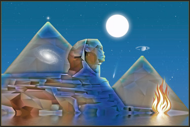 Digital Arts titled "Sphinx" by Harald Dastis, Original Artwork, 2D Digital Work