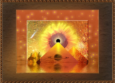 Digital Arts titled "la fuite en Égypte" by Harald Dastis, Original Artwork, Digital Painting