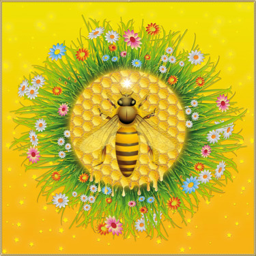 Arts numériques intitulée "honeybee" par Harald Dastis, Œuvre d'art originale, Peinture numérique