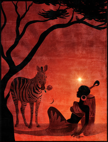 Digital Arts titled "saga africa" by Harald Dastis, Original Artwork, Digital Painting