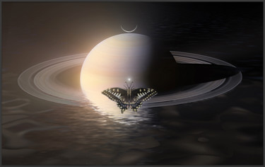 Arts numériques intitulée "Saturne" par Harald Dastis, Œuvre d'art originale, Peinture numérique