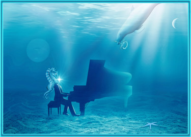 Digital Arts titled "watermusic" by Harald Dastis, Original Artwork, Digital Painting