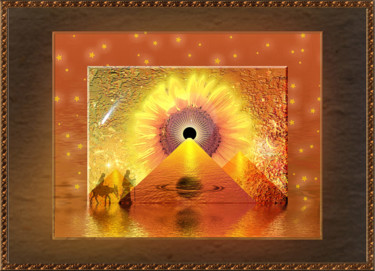 Digital Arts titled "La fuite en Égypte" by Harald Dastis, Original Artwork, Digital Painting