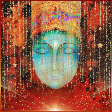 Digital Arts titled "Krishna" by Harald Dastis, Original Artwork, Digital Painting