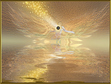 Arts numériques intitulée "Et Dieu créa l'ange" par Harald Dastis, Œuvre d'art originale, Peinture numérique