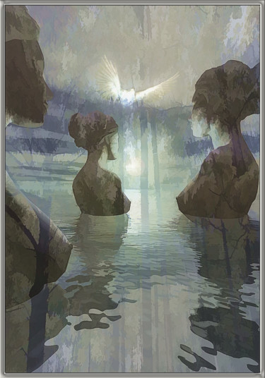 Digital Arts titled "Les trois sœurs" by Harald Dastis, Original Artwork, Digital Painting