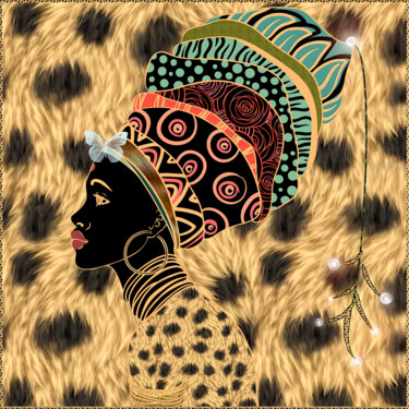 Digital Arts titled "L"africaine" by Harald Dastis, Original Artwork, Digital Painting