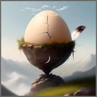 Digital Arts titled "The Egg" by Harald Dastis, Original Artwork, 2D Digital Work