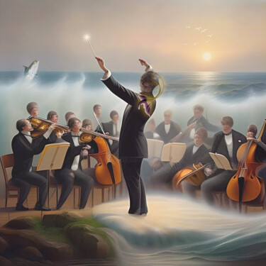 Arte digitale intitolato "Le Chef d'Orchestre" da Harald Dastis, Opera d'arte originale, Lavoro digitale 2D