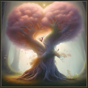 Digital Arts titled "Love Tree" by Harald Dastis, Original Artwork, 2D Digital Work