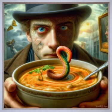 Digital Arts titled "Wushi-Suppe!" by Harald Laier, Original Artwork, Digital Painting