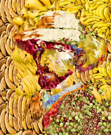 数字艺术 标题为“Van Gogh aus Banane…” 由Harald Ody, 原创艺术品, 数字油画