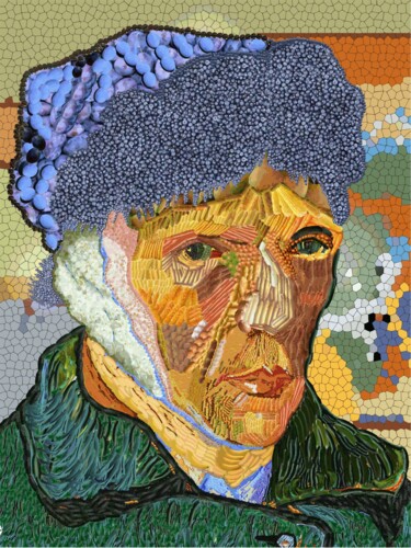 Artes digitais intitulada "Van Gogh Selbstport…" por Harald Ody, Obras de arte originais, Pintura digital