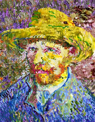 Digitale Kunst mit dem Titel "Van Gogh Replica mi…" von Harald Ody, Original-Kunstwerk, Digitale Malerei