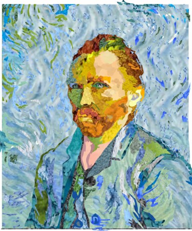Digital Arts titled "Van Gogh Selbstport…" by Harald Ody, Original Artwork, Digital Painting