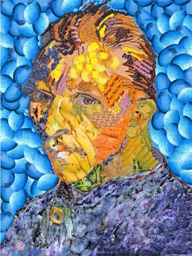 Arte digital titulada "Van Gogh mit glatte…" por Harald Ody, Obra de arte original, Pintura Digital