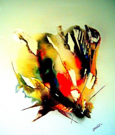 Peinture intitulée "Gestuel 1" par Claude Haraut, Œuvre d'art originale, Huile