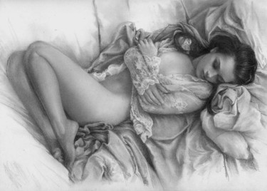 Drawing titled "sexy sketch" by Hariwilly, Original Artwork, Pencil