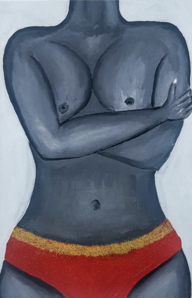 Painting titled "Erotic" by Harman Ghuman, Original Artwork, Oil