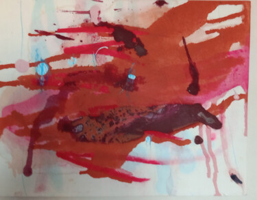 Картина под названием "The Ocean is Red Too" - Harmon, Подлинное произведение искусства, Акрил