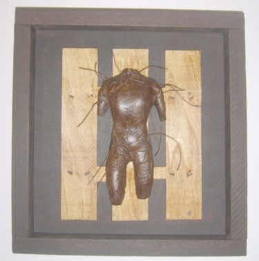 Sculpture intitulée "Homme_terre_noire.J…" par S Eymond Laritaz, Œuvre d'art originale