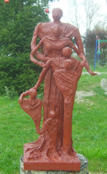 Sculpture intitulée "Une autre famille d…" par S Eymond Laritaz, Œuvre d'art originale, Fil de fer
