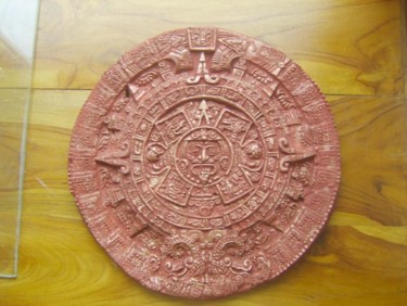 Sculpture titled "Calendrier aztèque" by S Eymond Laritaz, Original Artwork