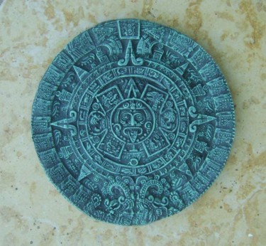 Sculpture intitulée "Calendrier aztèque" par S Eymond Laritaz, Œuvre d'art originale