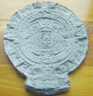 Sculpture titled "Calendrier aztèque…" by S Eymond Laritaz, Original Artwork