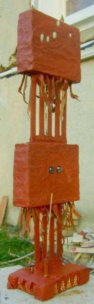 Sculpture titled "TOTEM BOUDDHA (vue…" by S Eymond Laritaz, Original Artwork