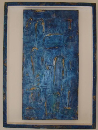 Sculpture intitulée "Blue & Gold" par S Eymond Laritaz, Œuvre d'art originale