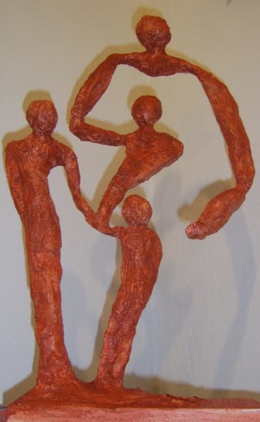 Sculpture intitulée "Parents + 2 enfants…" par S Eymond Laritaz, Œuvre d'art originale