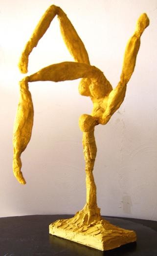 Sculpture intitulée "Souplesse d'esprit…" par S Eymond Laritaz, Œuvre d'art originale, Plâtre