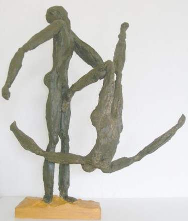 Sculpture intitulée "Couple" par S Eymond Laritaz, Œuvre d'art originale, Plâtre