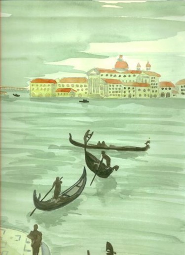 Painting titled "Venise" by S Eymond Laritaz, Original Artwork