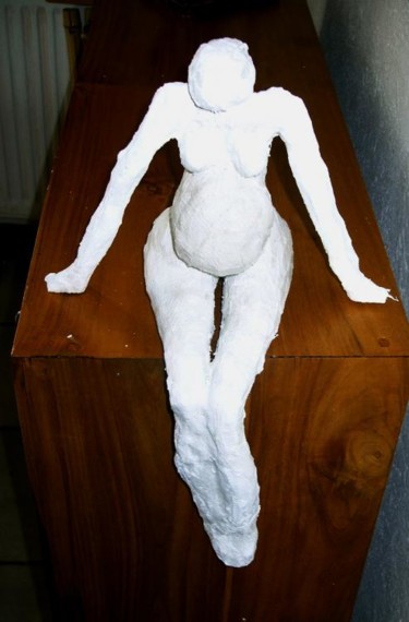Sculpture titled "Presque à terme" by S Eymond Laritaz, Original Artwork
